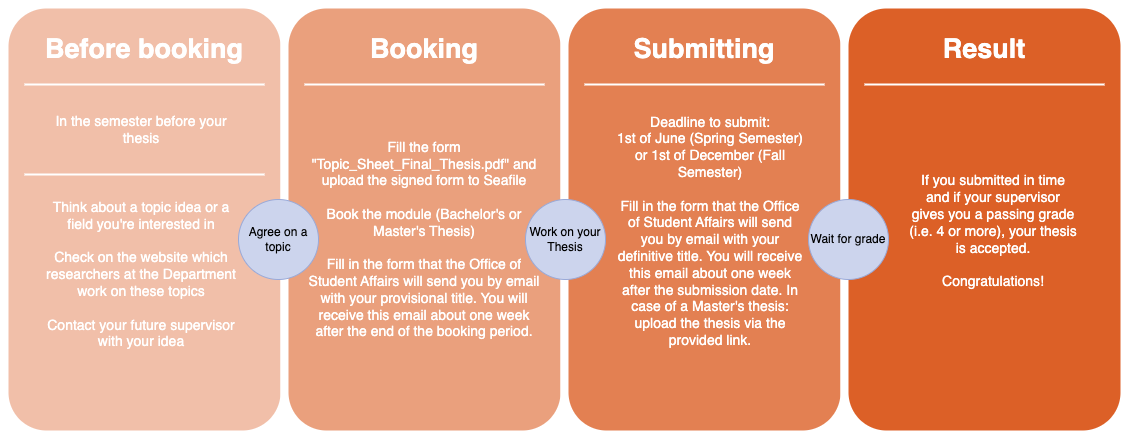 Graphical overview: student submission process final thesis